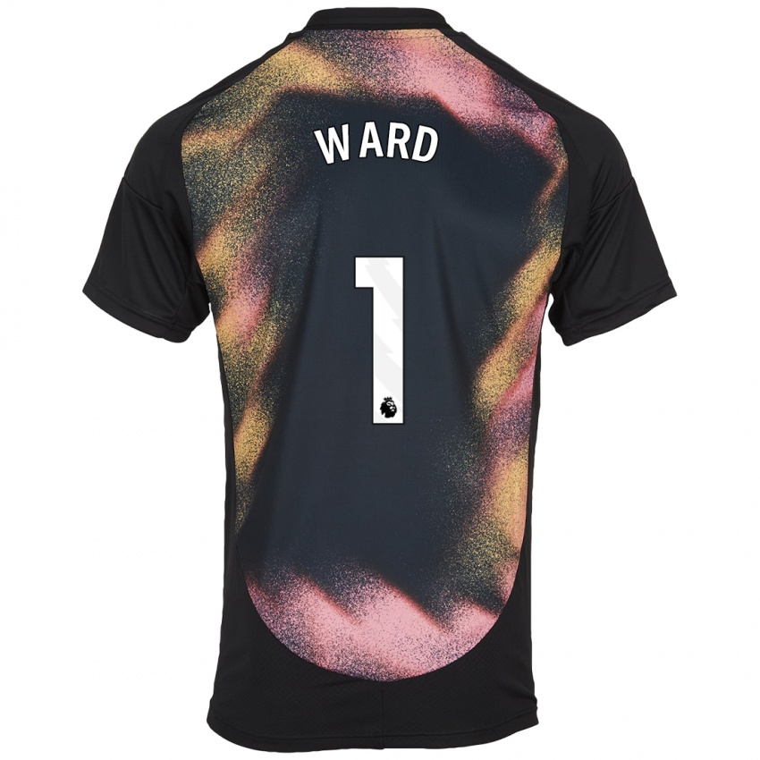 Homem Camisola Danny Ward #1 Preto Branco Alternativa 2024/25 Camisa