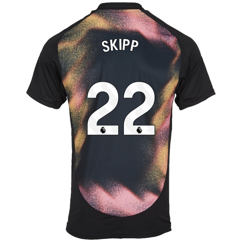 Homem Camisola Oliver Skipp #22 Preto Branco Alternativa 2024/25 Camisa