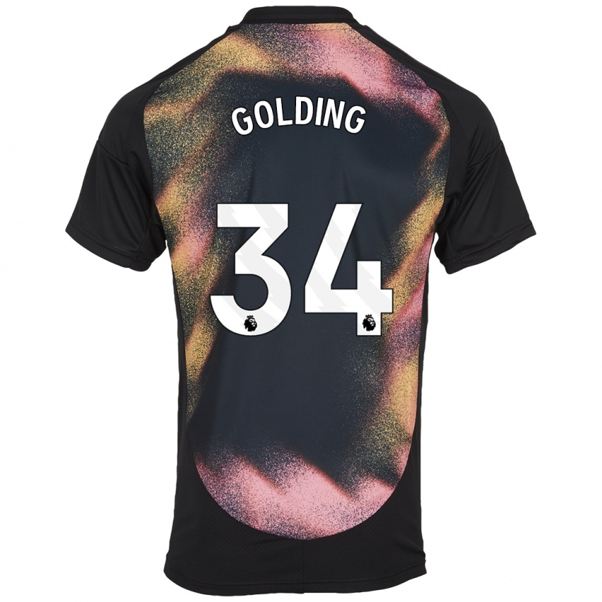 Homem Camisola Michael Golding #34 Preto Branco Alternativa 2024/25 Camisa