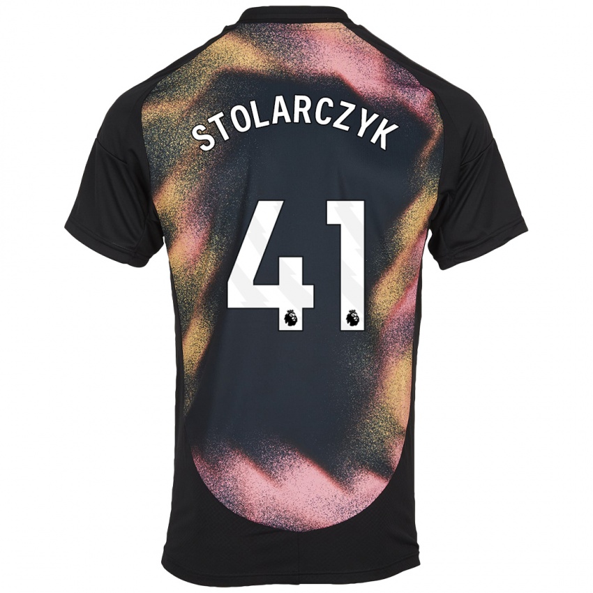 Homem Camisola Jakub Stolarczyk #41 Preto Branco Alternativa 2024/25 Camisa