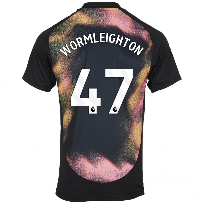 Homem Camisola Joe Wormleighton #47 Preto Branco Alternativa 2024/25 Camisa