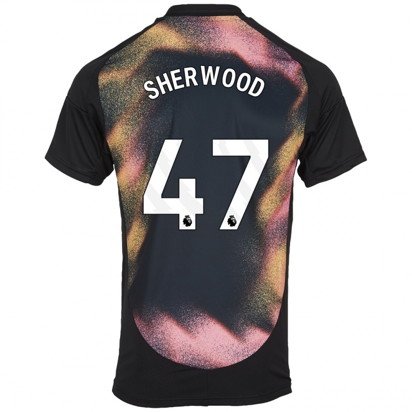 Homem Camisola Simone Sherwood #47 Preto Branco Alternativa 2024/25 Camisa