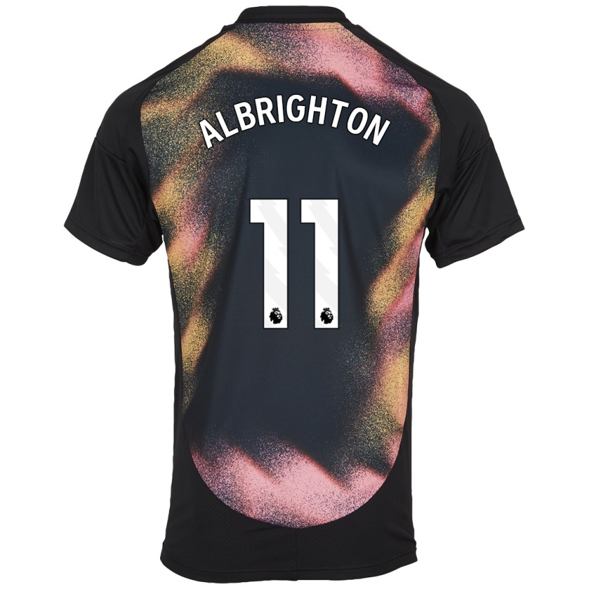 Homem Camisola Marc Albrighton #11 Preto Branco Alternativa 2024/25 Camisa