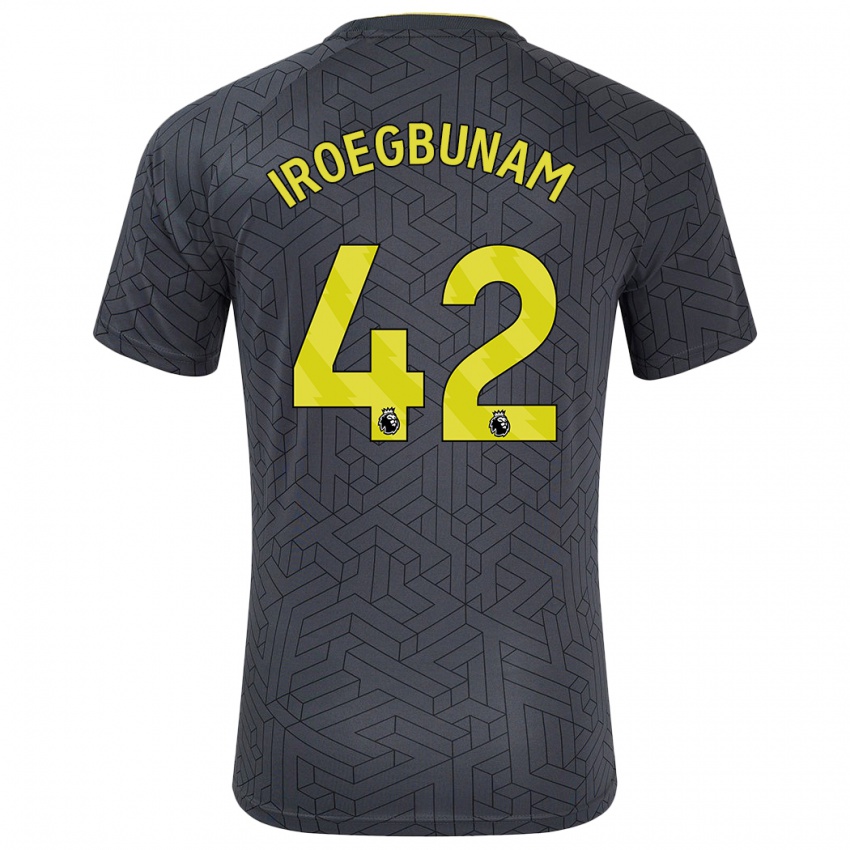 Homem Camisola Tim Iroegbunam #42 Amarelo Preto Alternativa 2024/25 Camisa