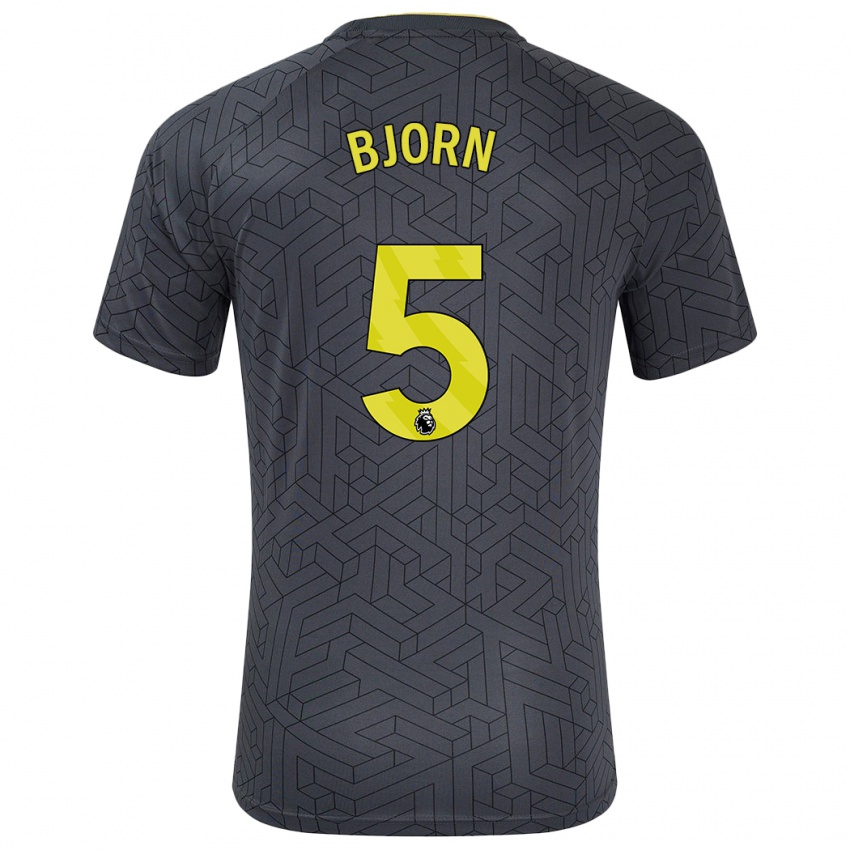 Homem Camisola Nathalie Bjorn #5 Amarelo Preto Alternativa 2024/25 Camisa