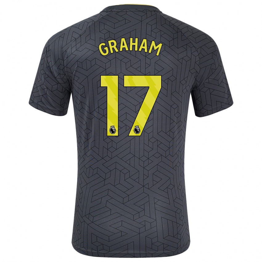 Homem Camisola Lucy Graham #17 Amarelo Preto Alternativa 2024/25 Camisa