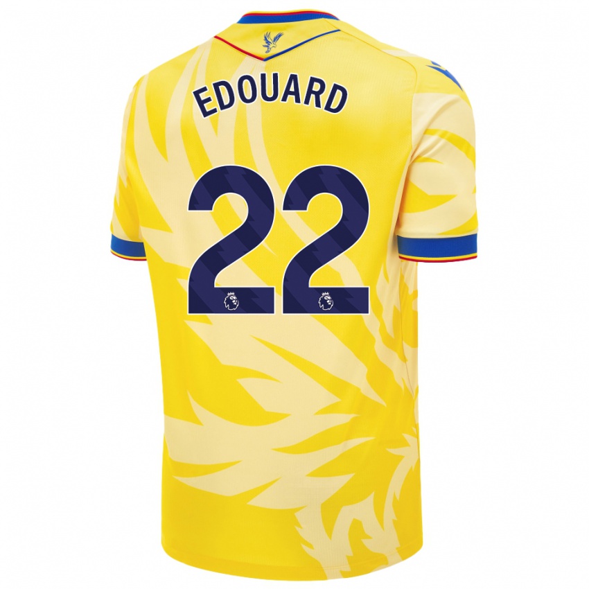 Homem Camisola Odsonne Edouard #22 Amarelo Alternativa 2024/25 Camisa