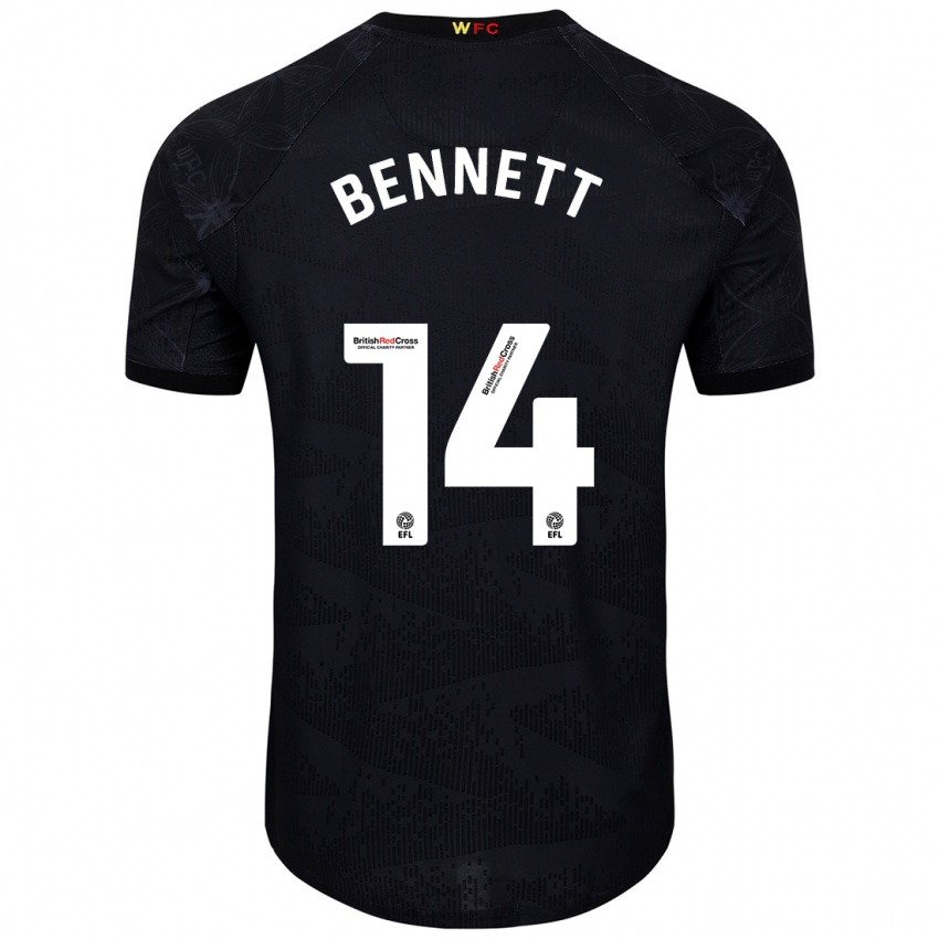 Homem Camisola Harley Bennett #14 Preto Branco Alternativa 2024/25 Camisa