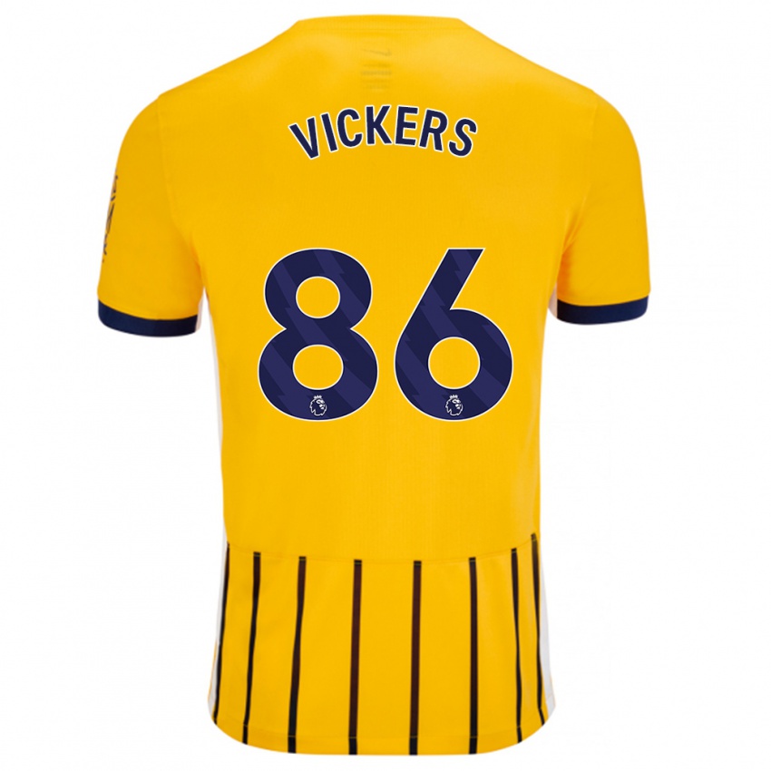 Homem Camisola Jacob Vickers #86 Azuis Dourados Alternativa 2024/25 Camisa