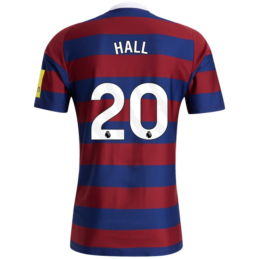 Homem Camisola Lewis Hall #20 Bordeaux Azul Marinho Alternativa 2024/25 Camisa