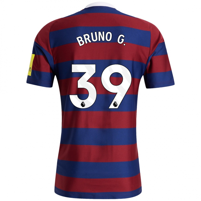 Homem Camisola Bruno Guimaraes #39 Bordeaux Azul Marinho Alternativa 2024/25 Camisa