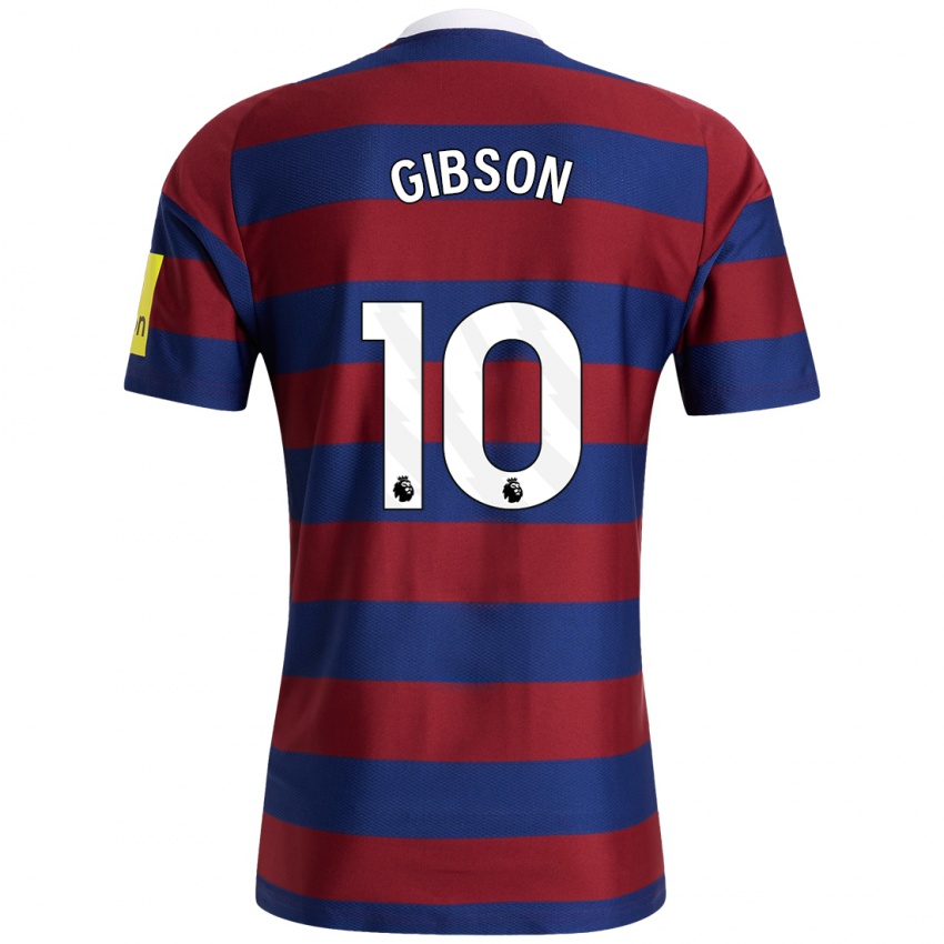 Homem Camisola Georgia Gibson #10 Bordeaux Azul Marinho Alternativa 2024/25 Camisa