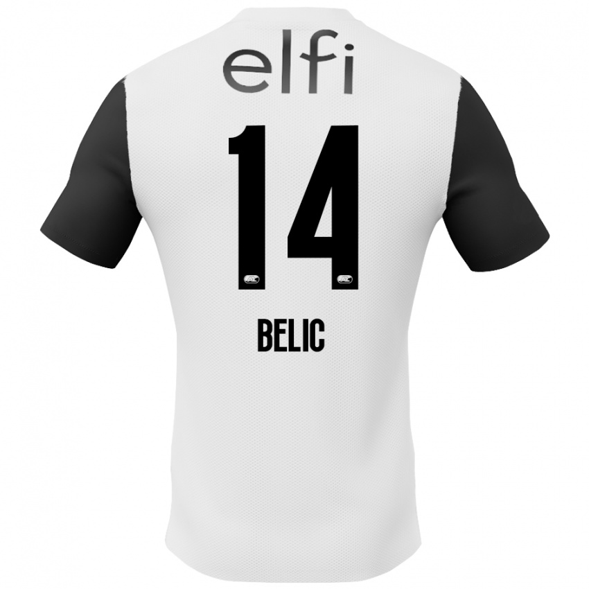 Homem Camisola Kristijan Belic #14 Preto Branco Alternativa 2024/25 Camisa