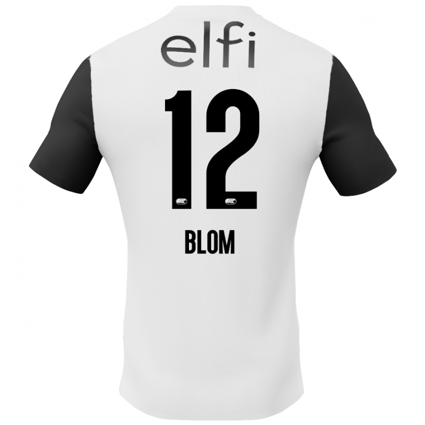 Homem Camisola Robin Blom #12 Preto Branco Alternativa 2024/25 Camisa