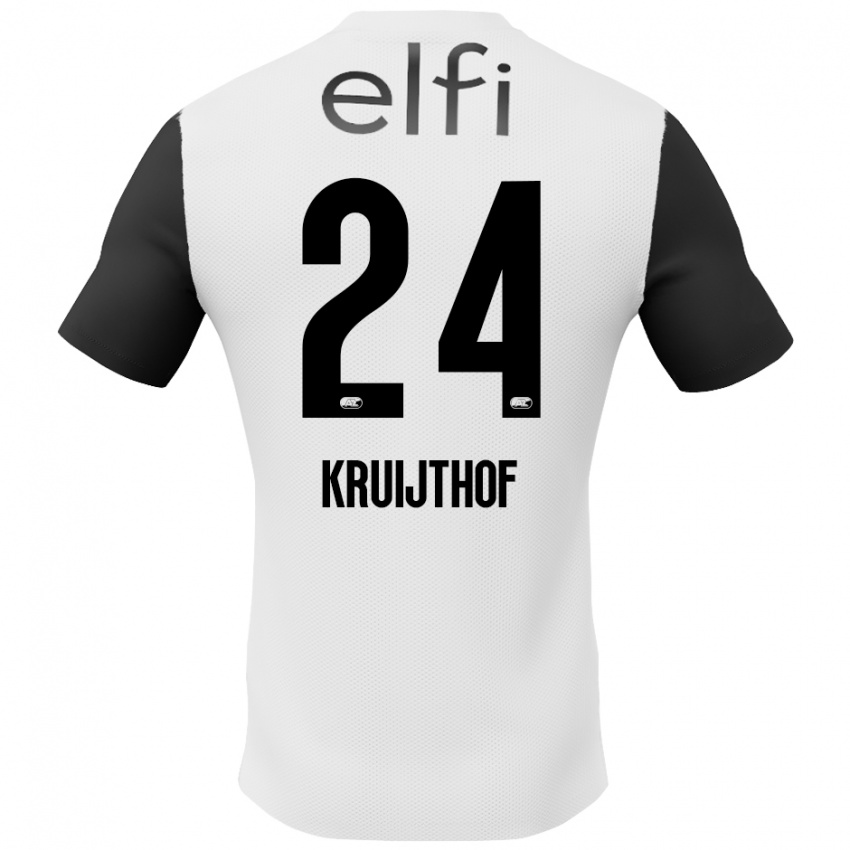 Homem Camisola Annemiek Kruijthof #24 Preto Branco Alternativa 2024/25 Camisa