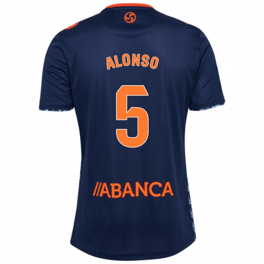 Homem Camisola Gael Alonso #5 Azul Marinho Alternativa 2024/25 Camisa