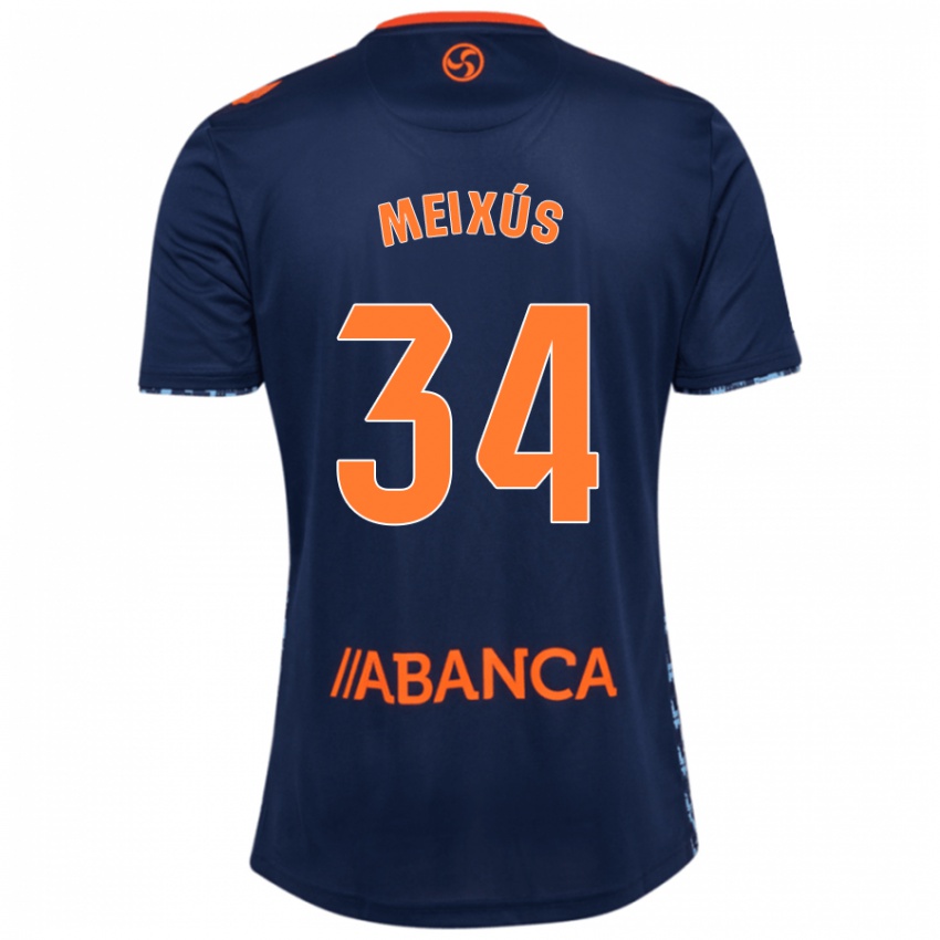 Homem Camisola Pablo Meixús #34 Azul Marinho Alternativa 2024/25 Camisa