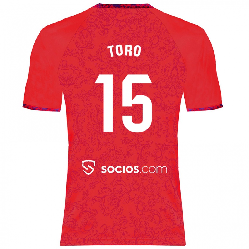 Homem Camisola Juanan Toro #15 Vermelho Alternativa 2024/25 Camisa