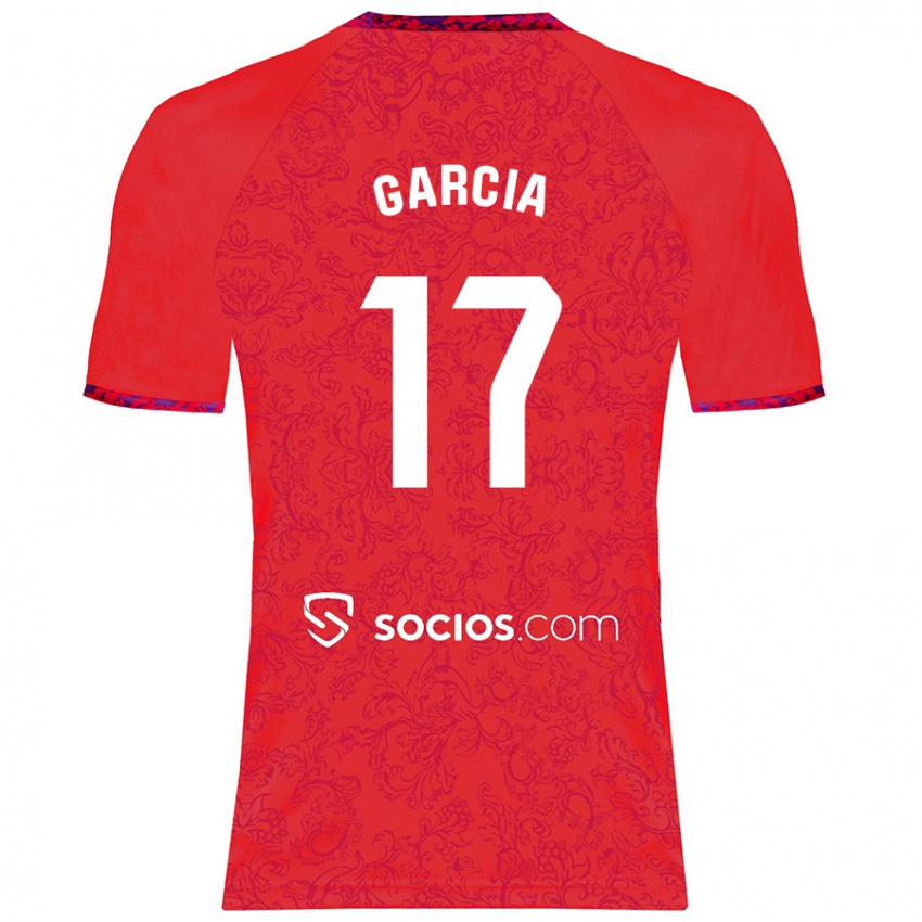 Homem Camisola Débora García #17 Vermelho Alternativa 2024/25 Camisa