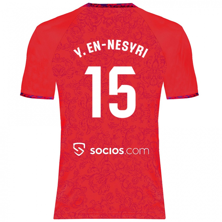 Homem Camisola Youssef En-Nesyri #15 Vermelho Alternativa 2024/25 Camisa