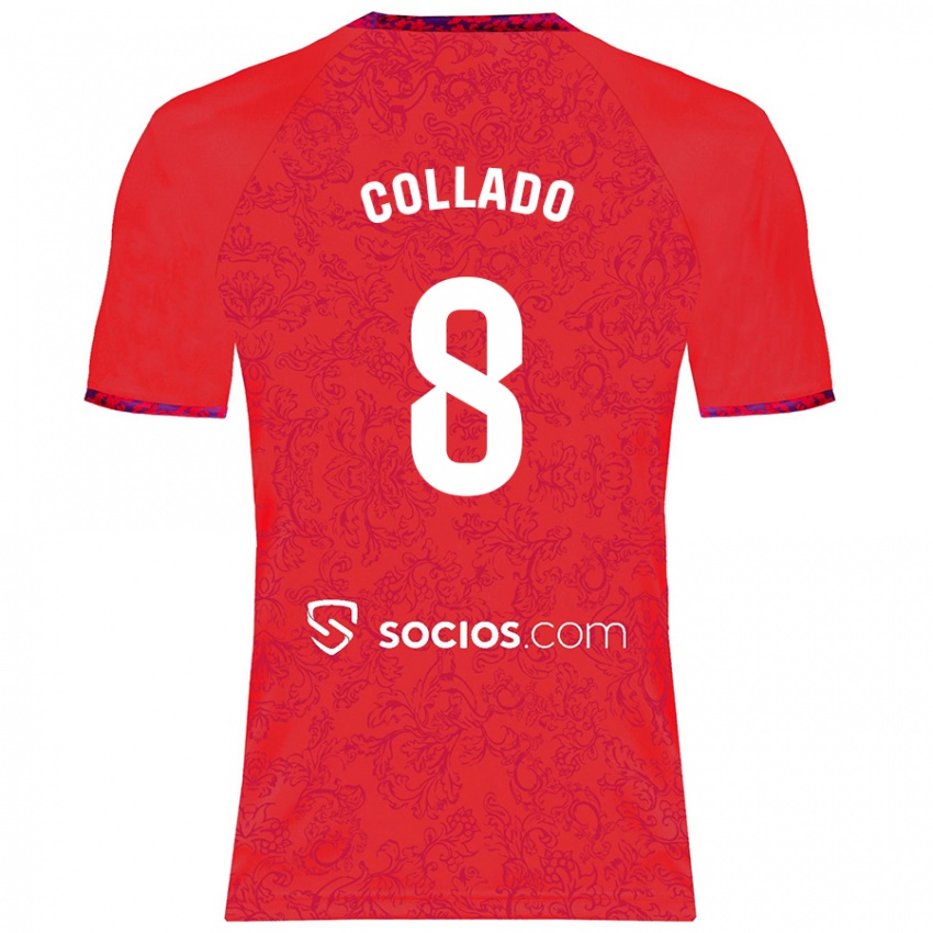 Homem Camisola Alberto Collado #8 Vermelho Alternativa 2024/25 Camisa