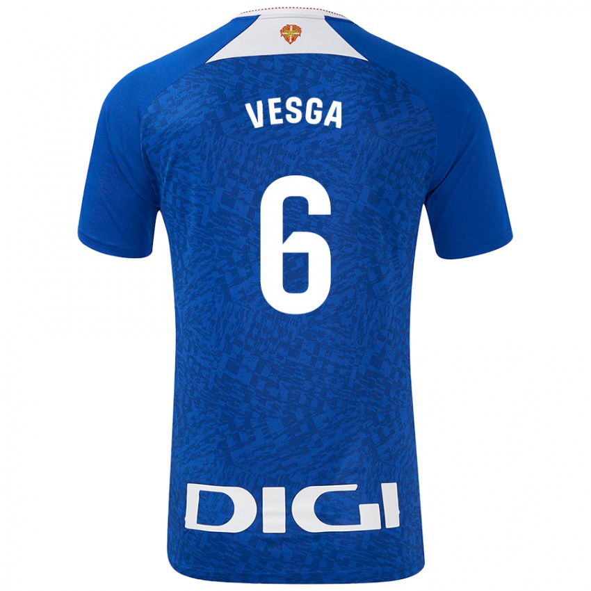 Homem Camisola Mikel Vesga #6 Azul Real Alternativa 2024/25 Camisa