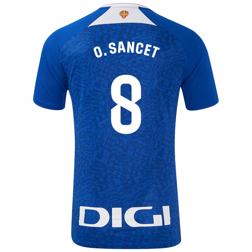 Homem Camisola Oihan Sancet #8 Azul Real Alternativa 2024/25 Camisa