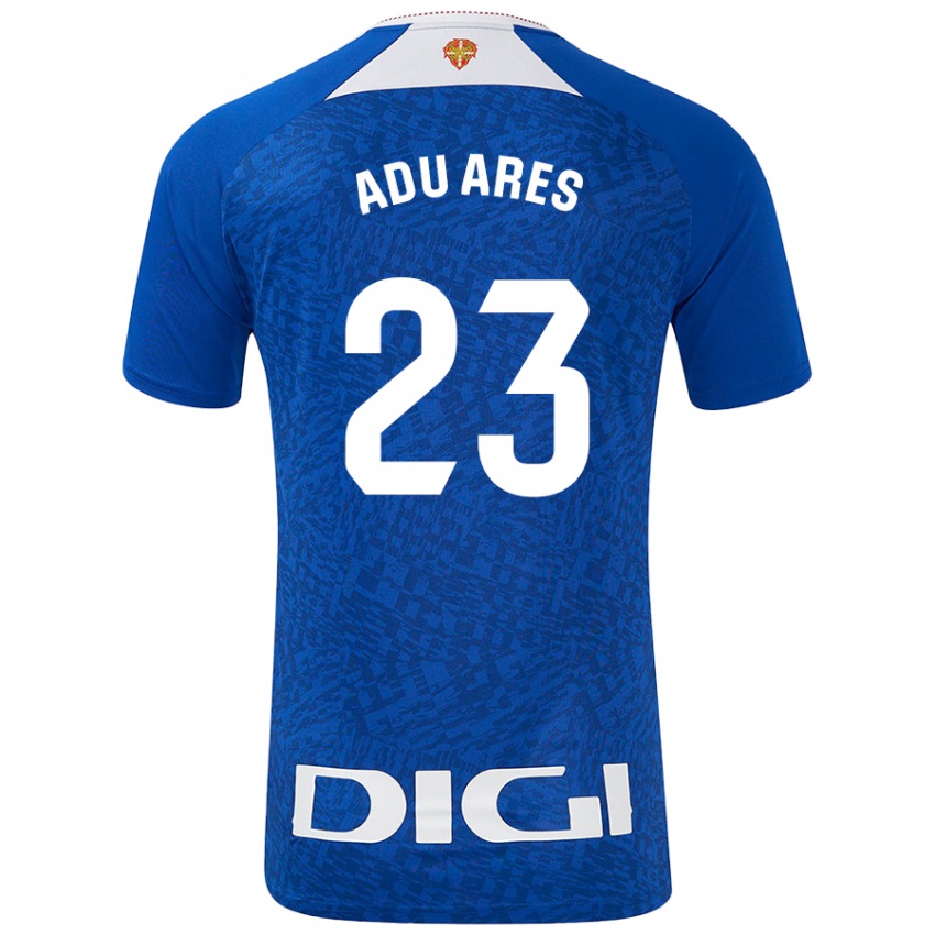 Homem Camisola Adu Ares #23 Azul Real Alternativa 2024/25 Camisa