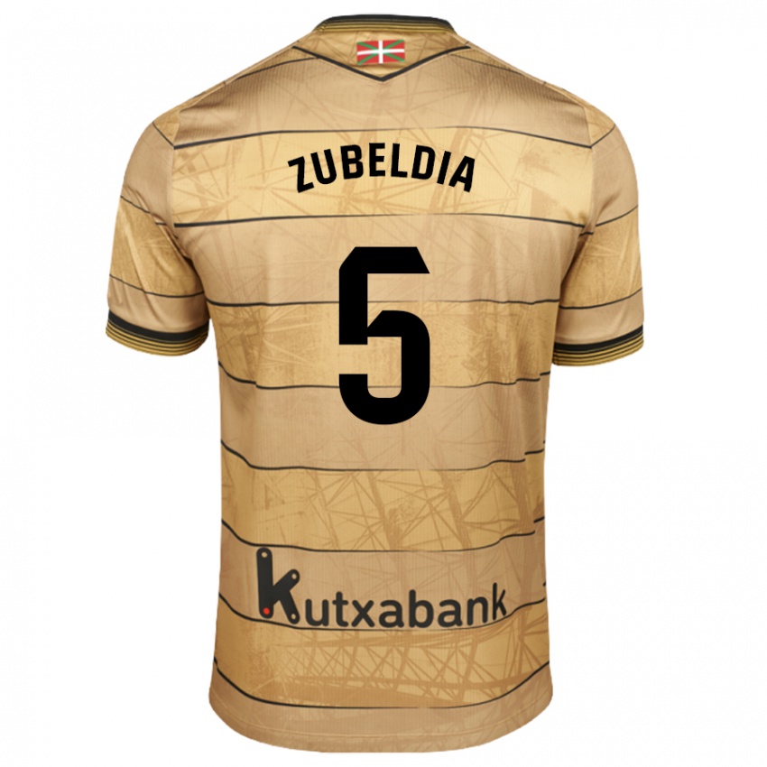 Homem Camisola Igor Zubeldia #5 Castanho Alternativa 2024/25 Camisa