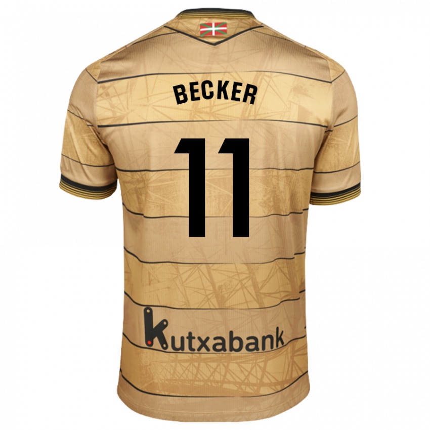 Homem Camisola Sheraldo Becker #11 Castanho Alternativa 2024/25 Camisa