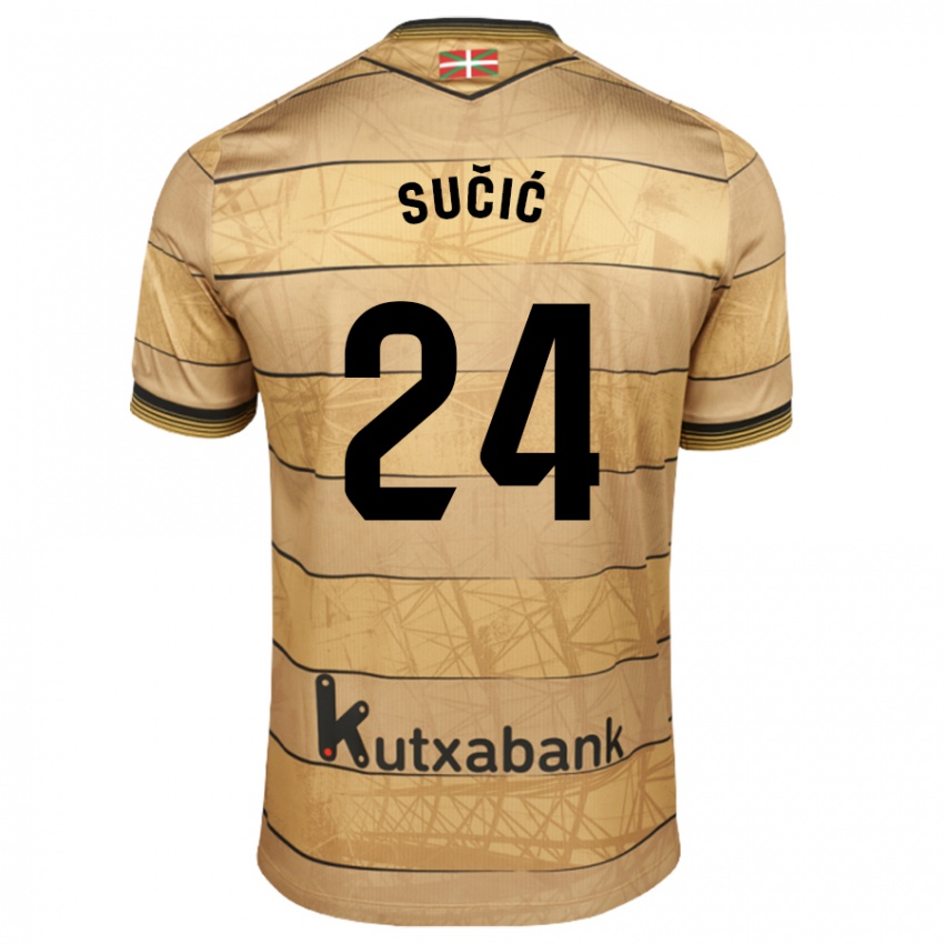 Homem Camisola Luka Sucic #24 Castanho Alternativa 2024/25 Camisa