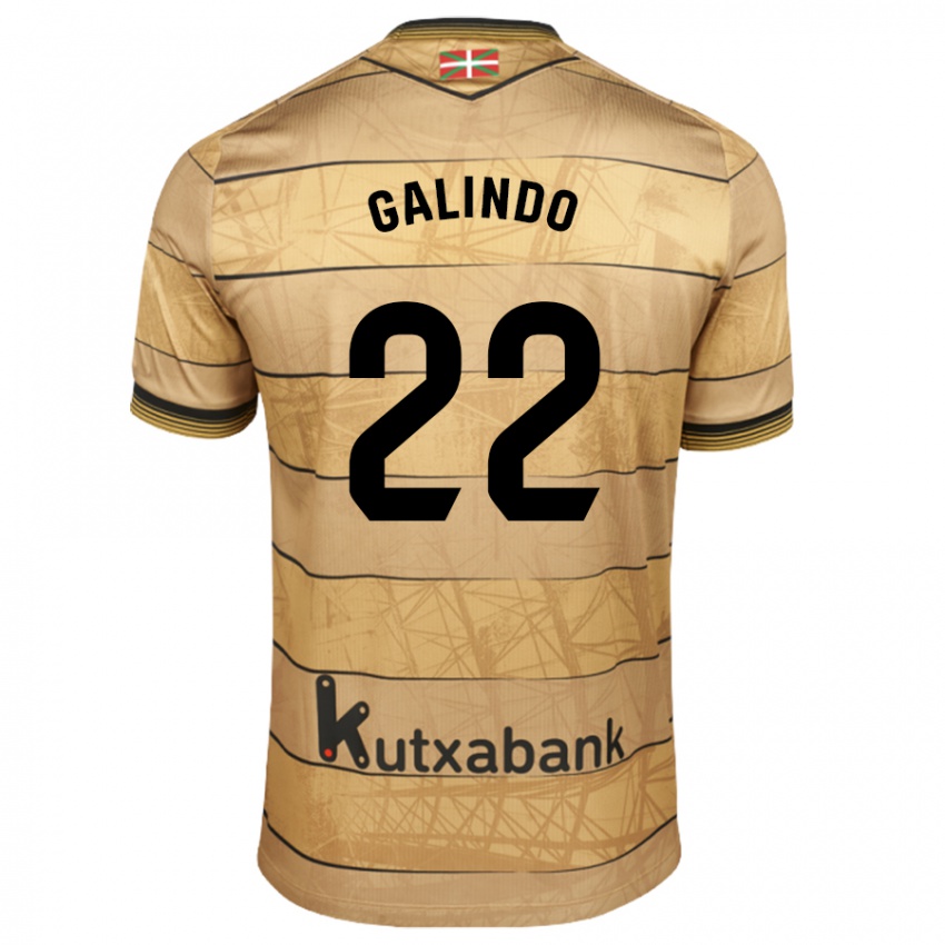 Homem Camisola Iker Galindo #22 Castanho Alternativa 2024/25 Camisa