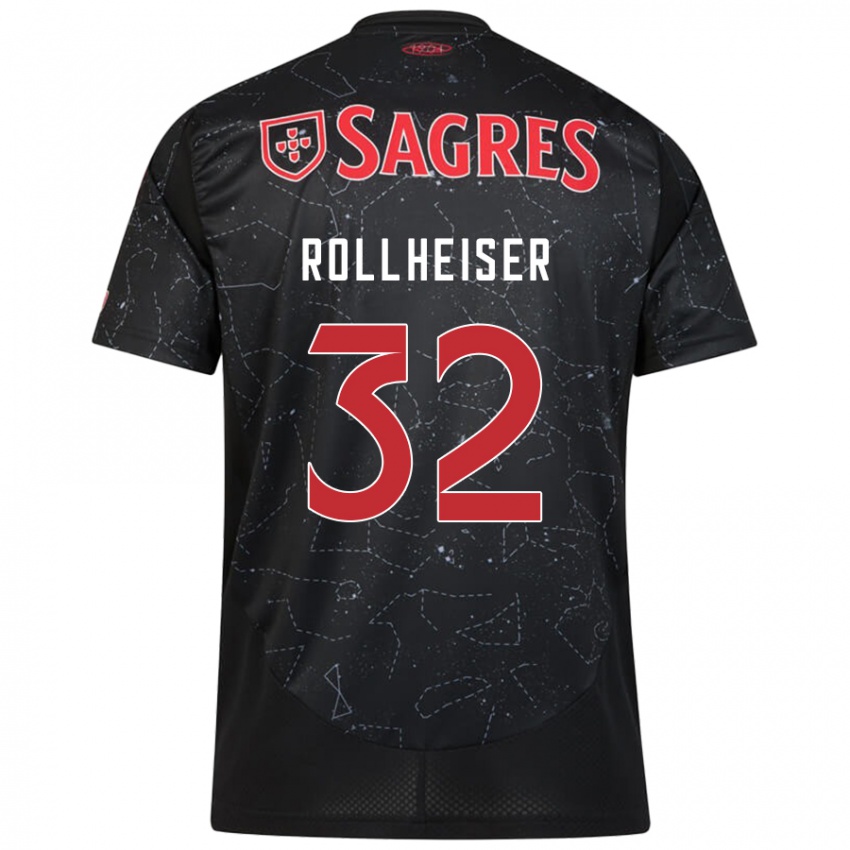 Homem Camisola Benjamín Rollheiser #32 Vermelho Preto Alternativa 2024/25 Camisa