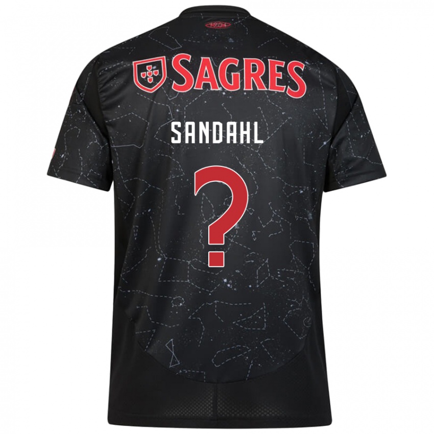 Homem Camisola Alexander Sandahl #0 Vermelho Preto Alternativa 2024/25 Camisa