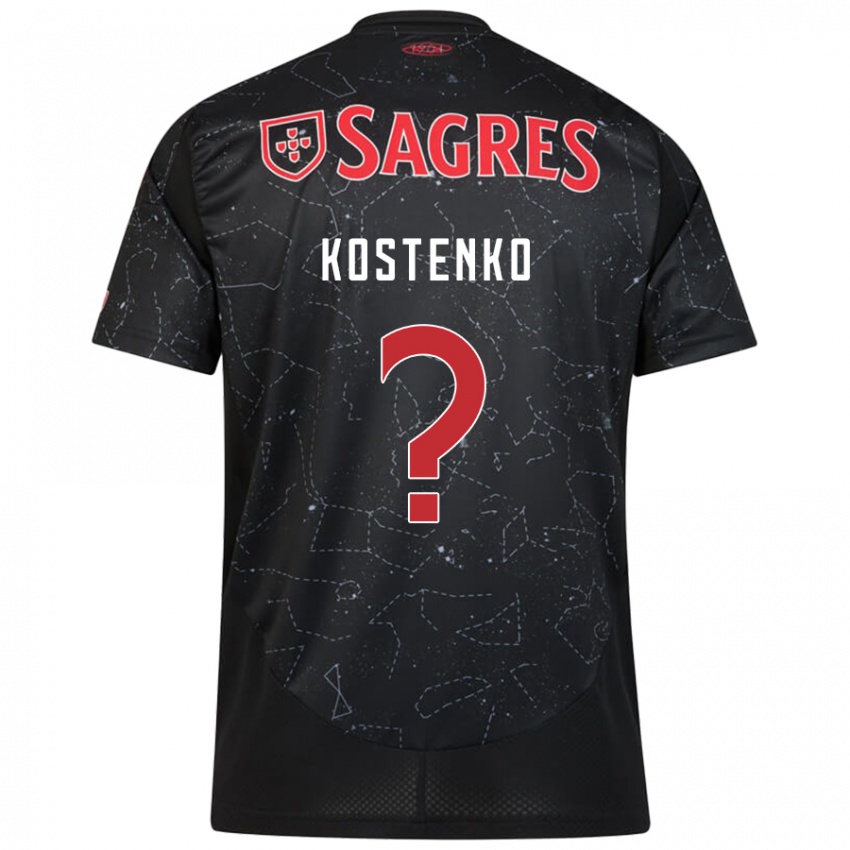 Homem Camisola Igor Kostenko #0 Vermelho Preto Alternativa 2024/25 Camisa