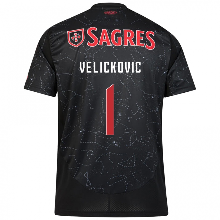 Homem Camisola Luka Velickovic #1 Vermelho Preto Alternativa 2024/25 Camisa