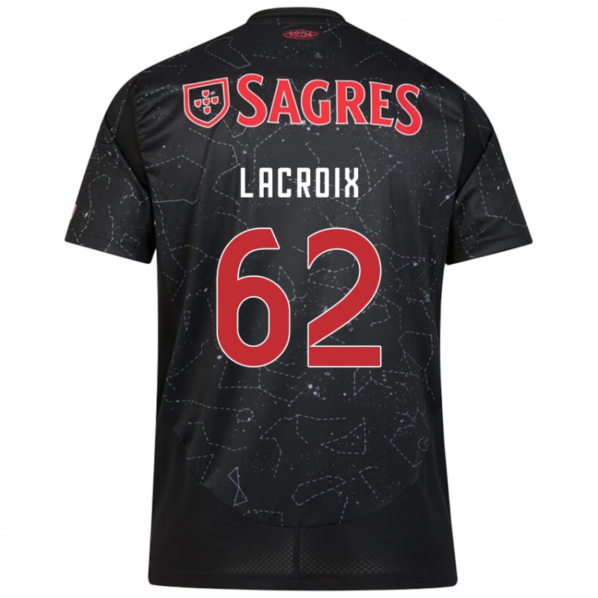 Homem Camisola Lenny Lacroix #62 Vermelho Preto Alternativa 2024/25 Camisa