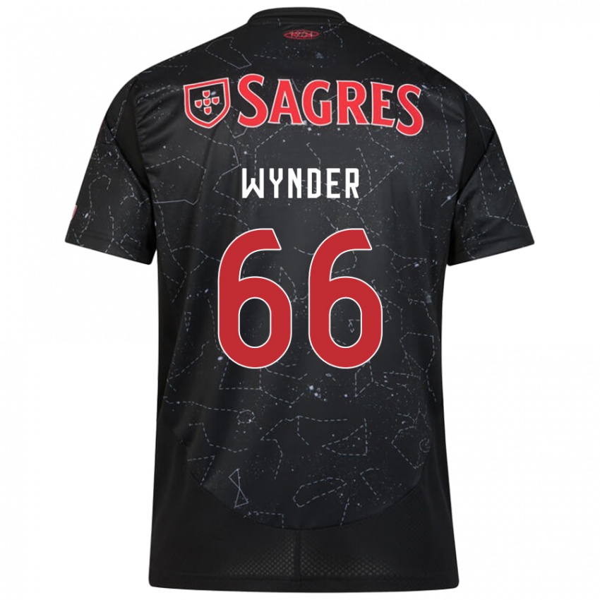 Homem Camisola Joshua Wynder #66 Vermelho Preto Alternativa 2024/25 Camisa