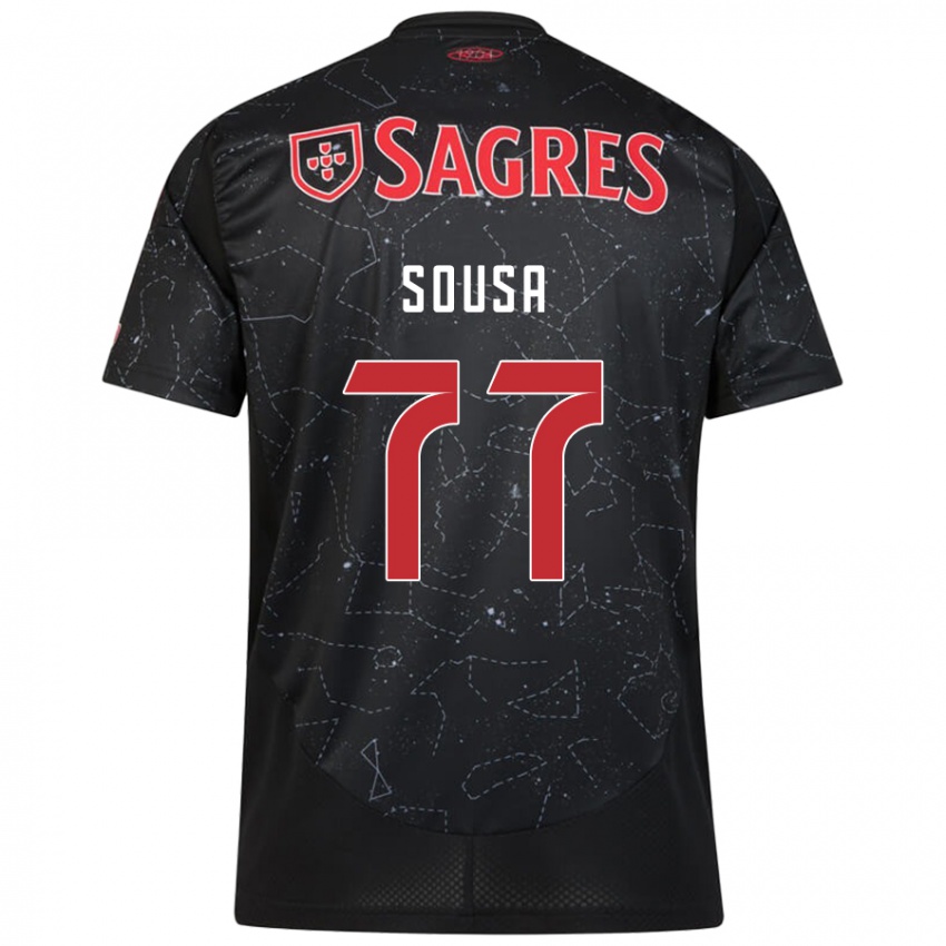 Homem Camisola Gerson Sousa #77 Vermelho Preto Alternativa 2024/25 Camisa