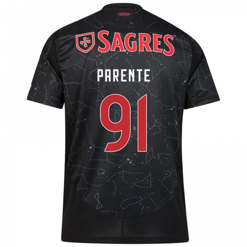 Homem Camisola Tiago Parente #91 Vermelho Preto Alternativa 2024/25 Camisa