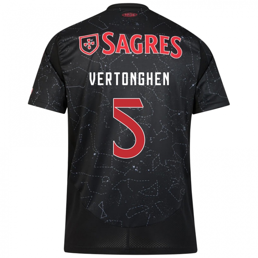 Homem Camisola Jan Vertonghen #5 Vermelho Preto Alternativa 2024/25 Camisa