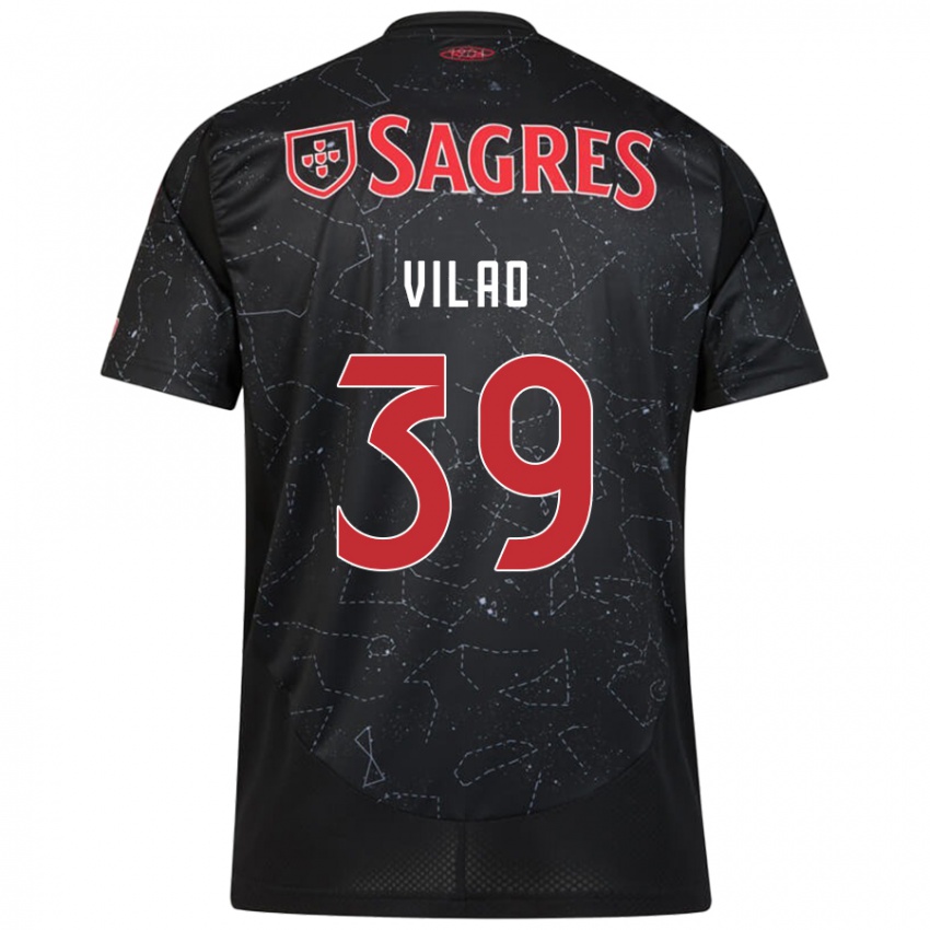 Homem Camisola Carolina Vilao #39 Vermelho Preto Alternativa 2024/25 Camisa