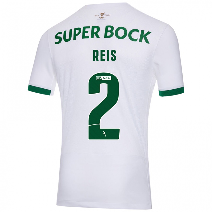 Homem Camisola Matheus Reis #2 Verde Branco Alternativa 2024/25 Camisa