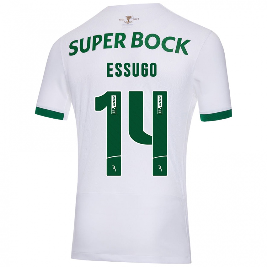 Homem Camisola Dario Essugo #14 Verde Branco Alternativa 2024/25 Camisa