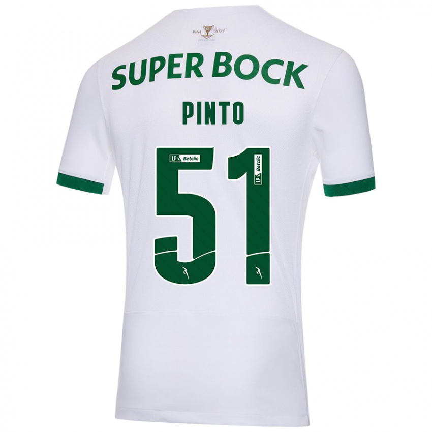 Homem Camisola Diogo Pinto #51 Verde Branco Alternativa 2024/25 Camisa