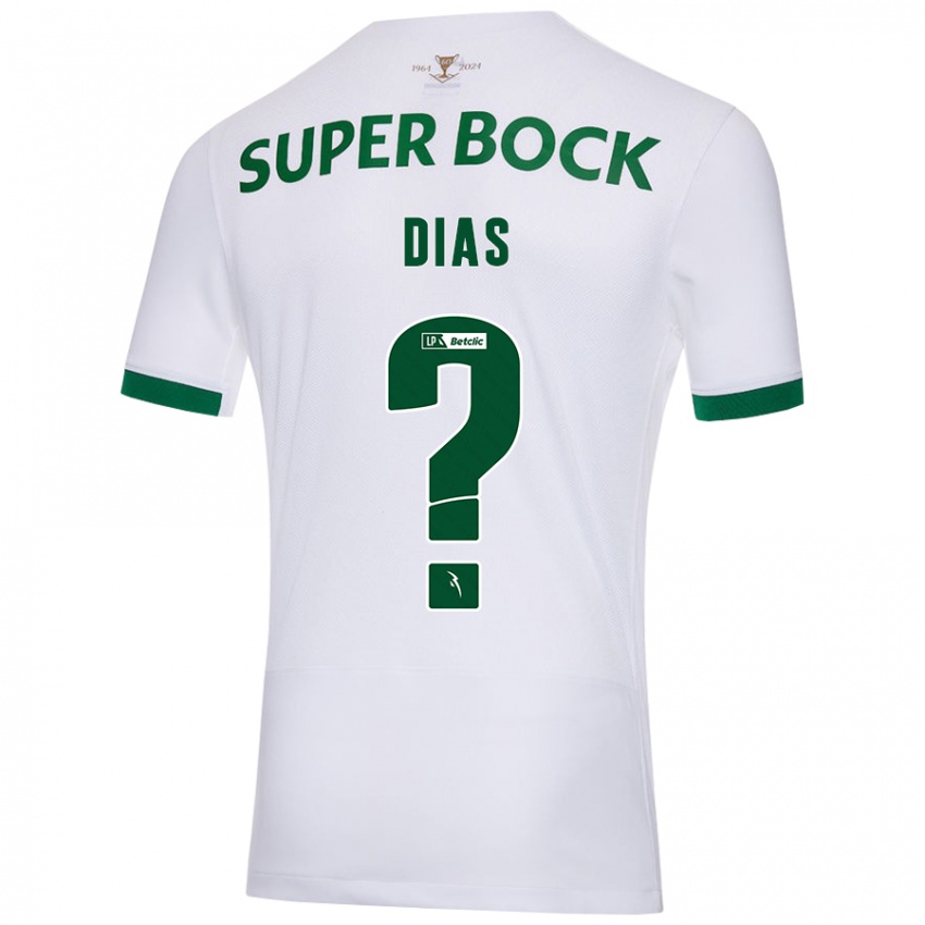 Homem Camisola Lucas Dias #0 Verde Branco Alternativa 2024/25 Camisa