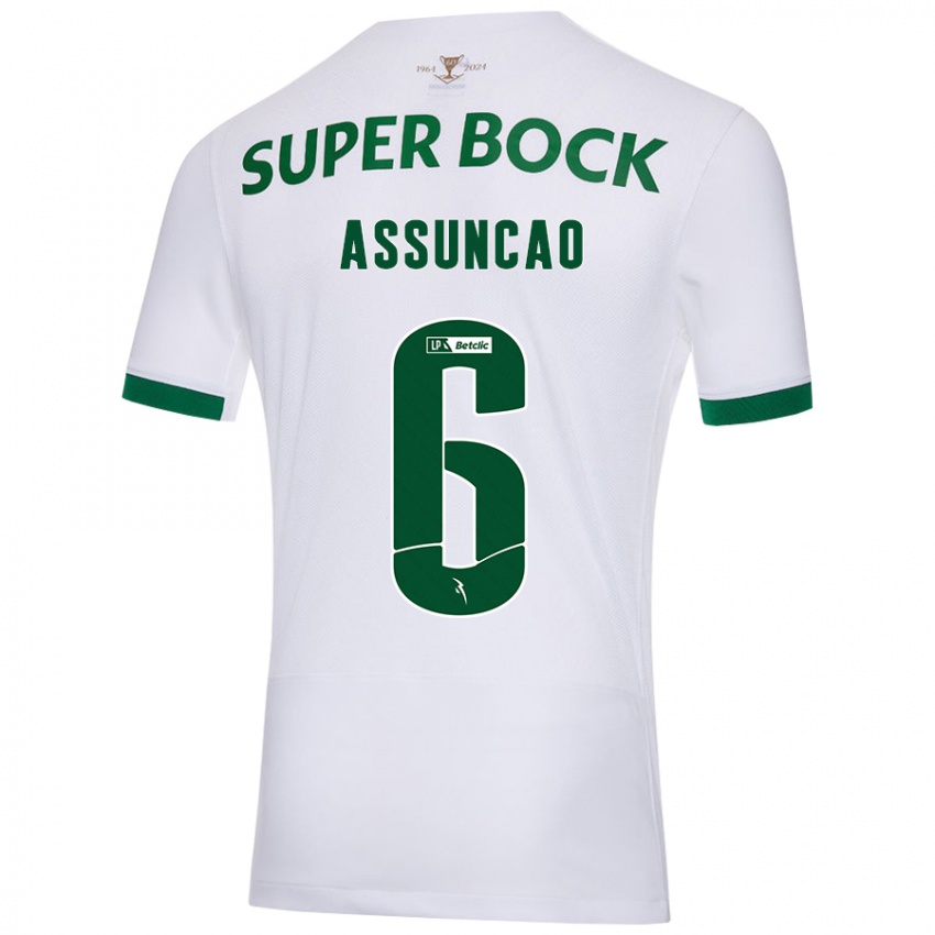 Homem Camisola João Assunção #6 Verde Branco Alternativa 2024/25 Camisa