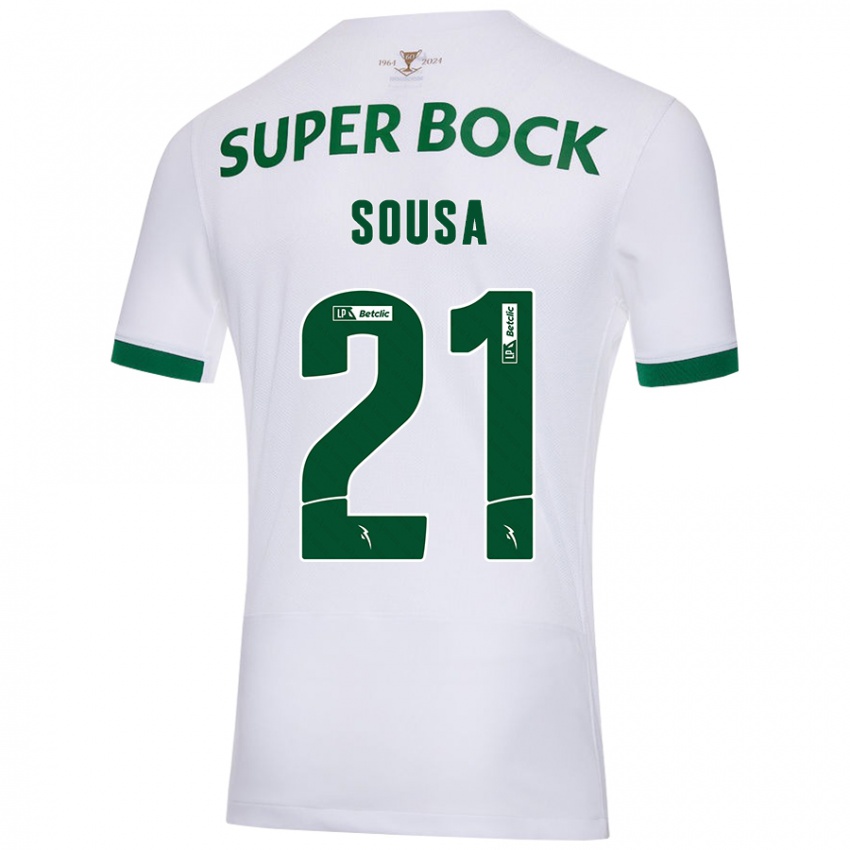 Homem Camisola Margarida Sousa #21 Verde Branco Alternativa 2024/25 Camisa