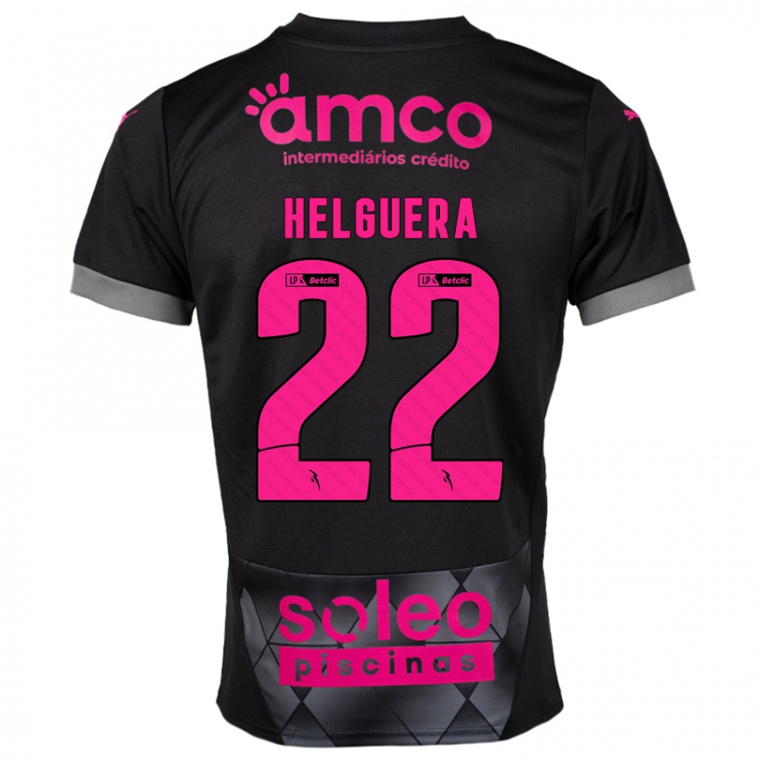 Homem Camisola Thiago Helguera #22 Preto Rosa Alternativa 2024/25 Camisa