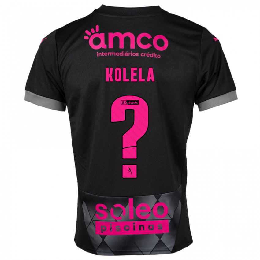 Homem Camisola Kyllian Kolela #0 Preto Rosa Alternativa 2024/25 Camisa